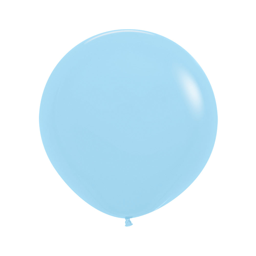 Ballonger Lyseblå Pastel Matt Runde 90cm, 10 PK