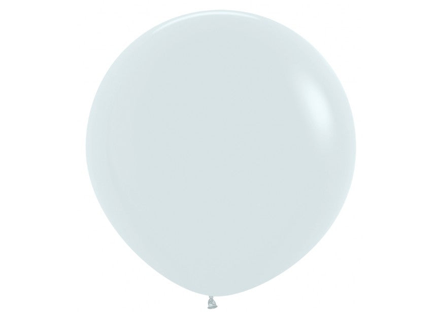 Ballonger Hvit Fashion Runde 90cm, 10 PK