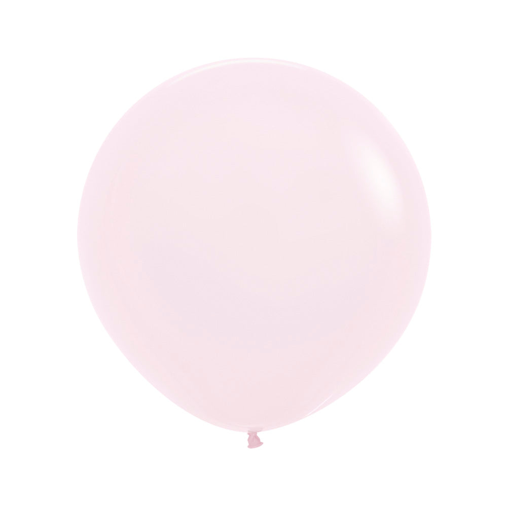 Ballonger Rosa Pastel Matt Runde 90cm, 10 PK