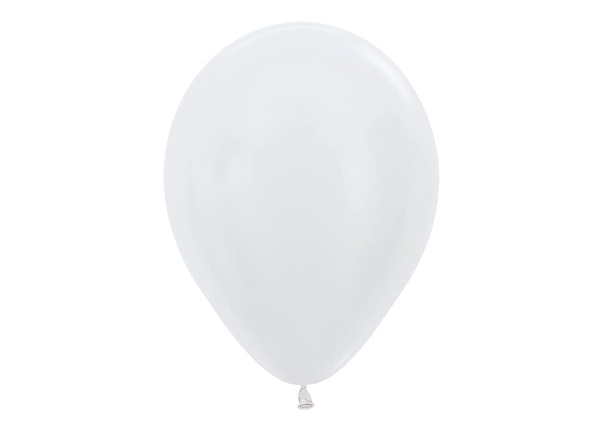 Ballonger Hvit Fashion 13cm, 100 PK