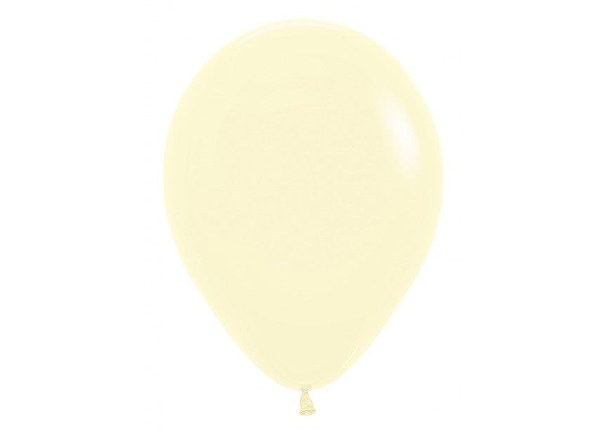 Ballonger Gul Pastel Matt 23cm, 100 PK