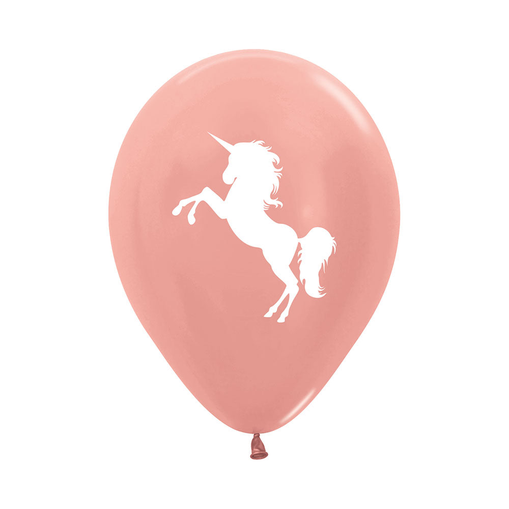 Ballonger Unicorn/Enhjørning Metallic 30cm, 12 PK 2