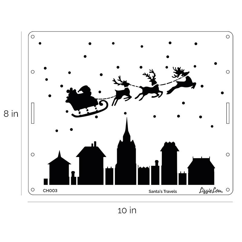 Santas Travel Full Size Kake Stensil 4