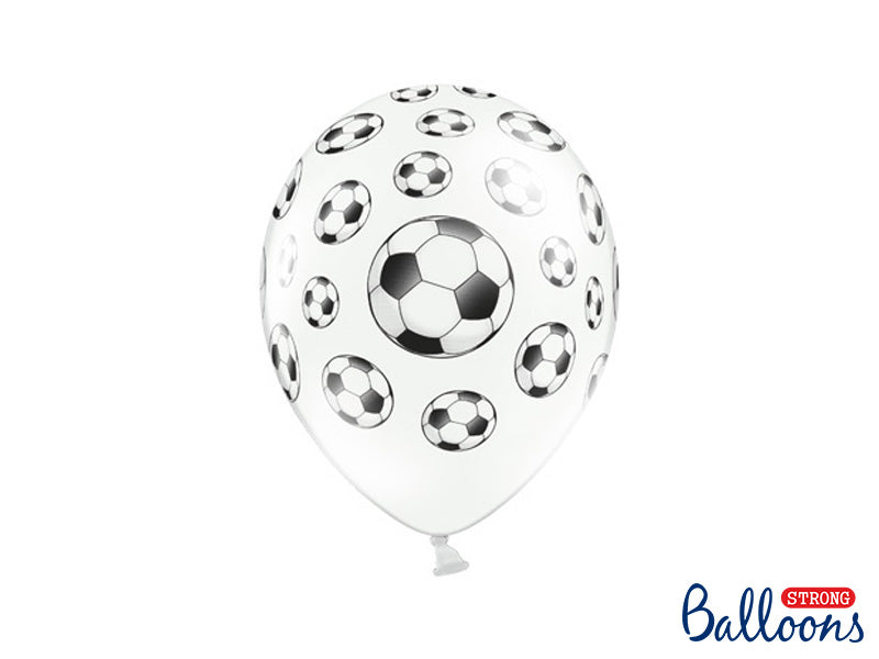 Ballonger med Fotball 30cm, 6 pk