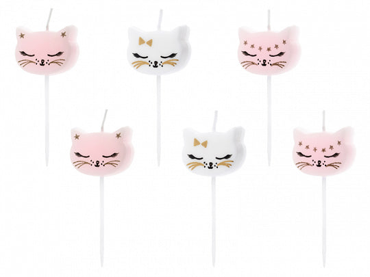 Kakelys Kattepus på stick 2cm 6stk