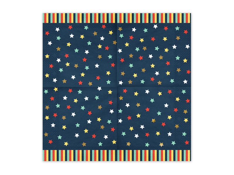 Servietter Stjerner, 12 stk, 33x33 cm 2