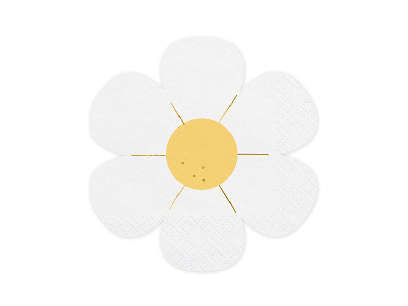 Servietter Daisy, 12 stk, 16x16.5 cm