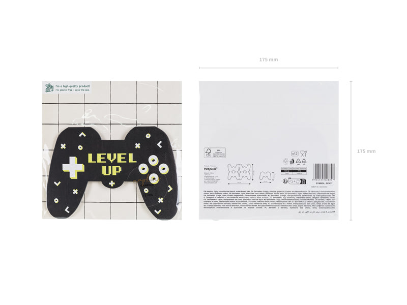 Servietter Gamepad 11,5x16 cm, 12 stk 2