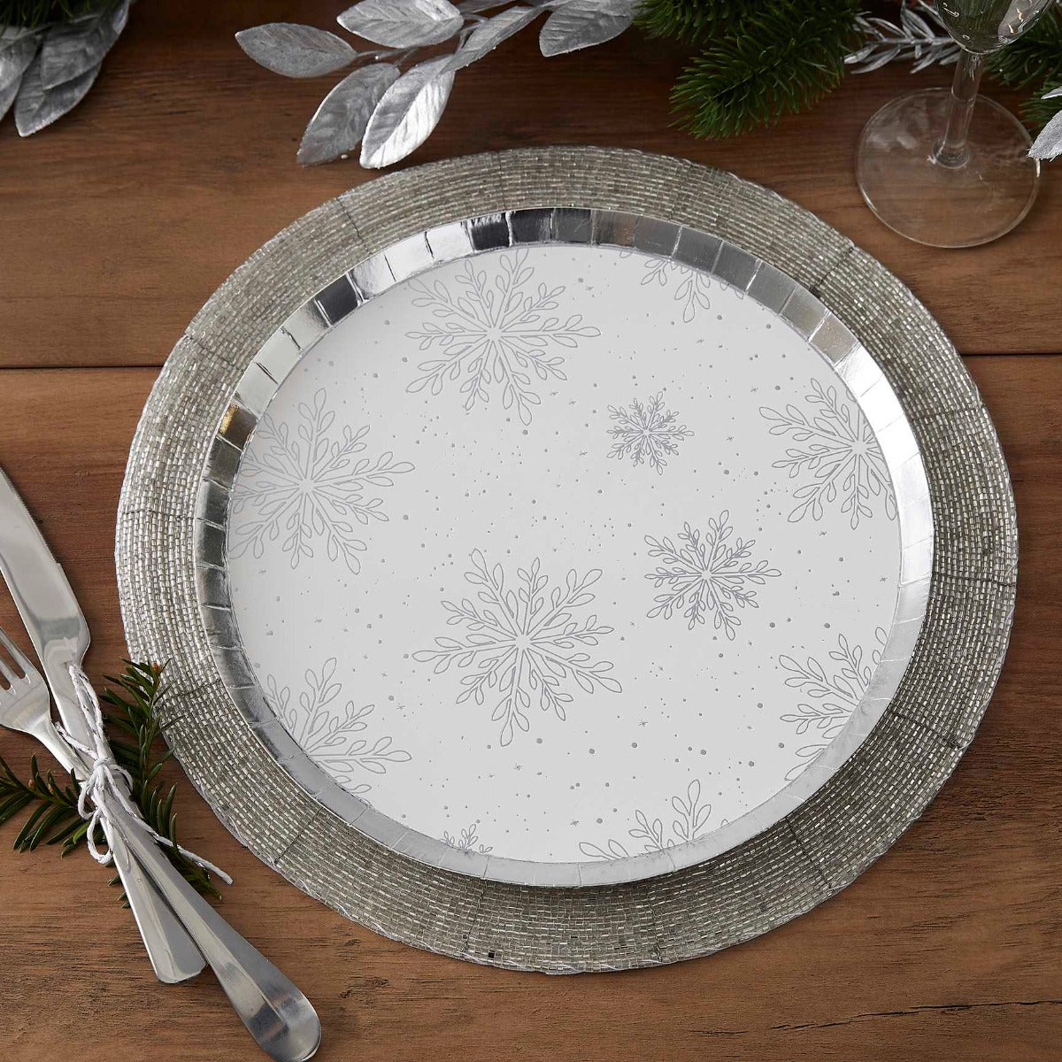 Tallerken Snowflake 8 stk 2