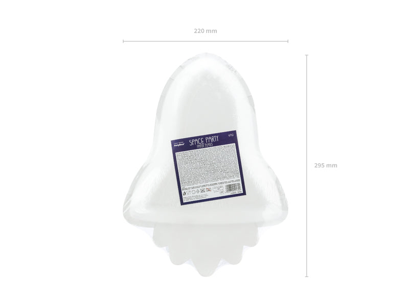 Papptallerken Romrakett 21,5x29,5cm, 6 stk 6