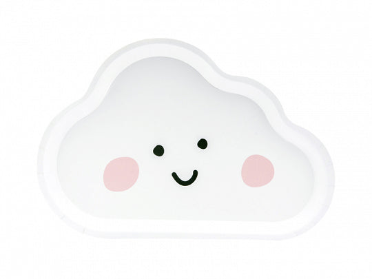 Papptallerken Skyer 26x17cm, 6 stk