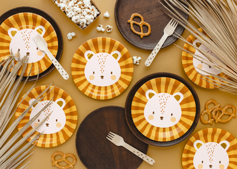 Papptallerken Løve 18cm, 6 stk 2