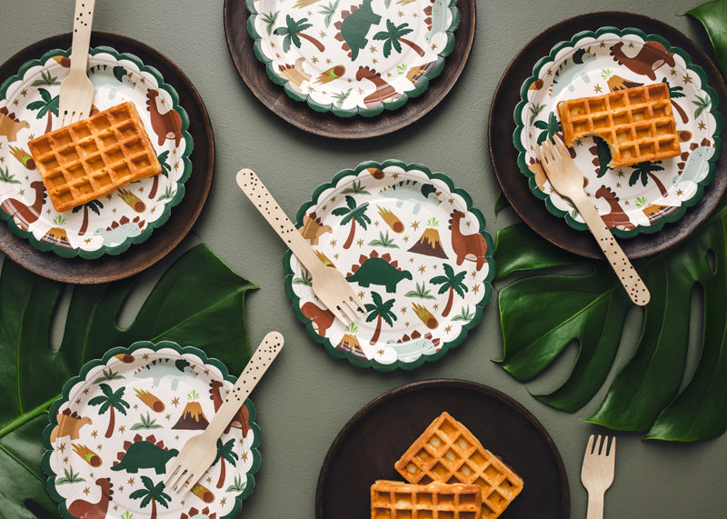 Papptallerken Dinoraus 18 cm, 6 stk 2