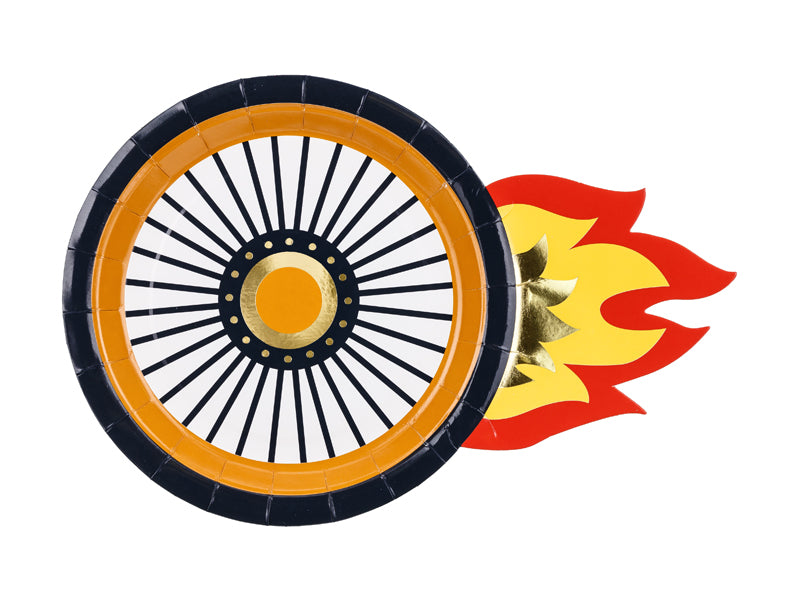 Papptallerken Wheel, 26,5x18 cm, 6 stk