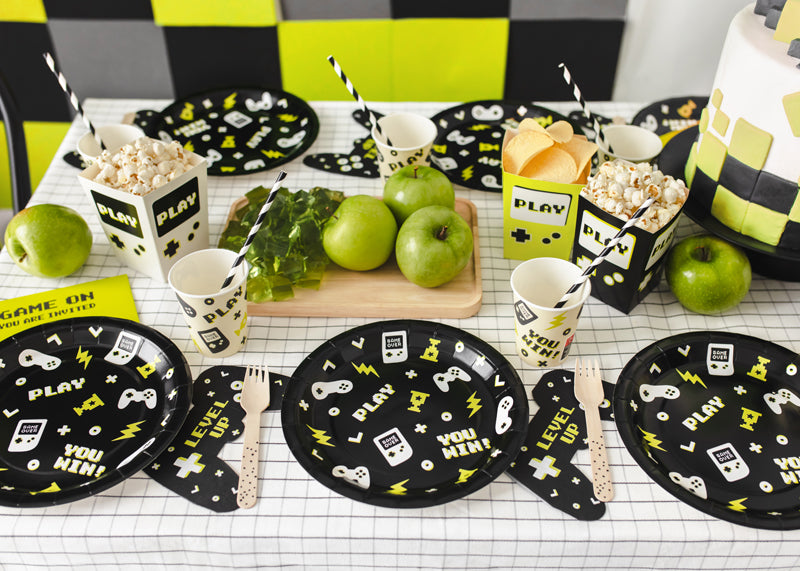 Papptallerken Gamepads 23cm, 6 stk 4