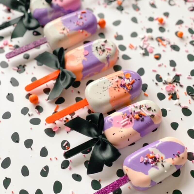 Ispinner/Kakepinner std, 6 stk Halloween acryl 4