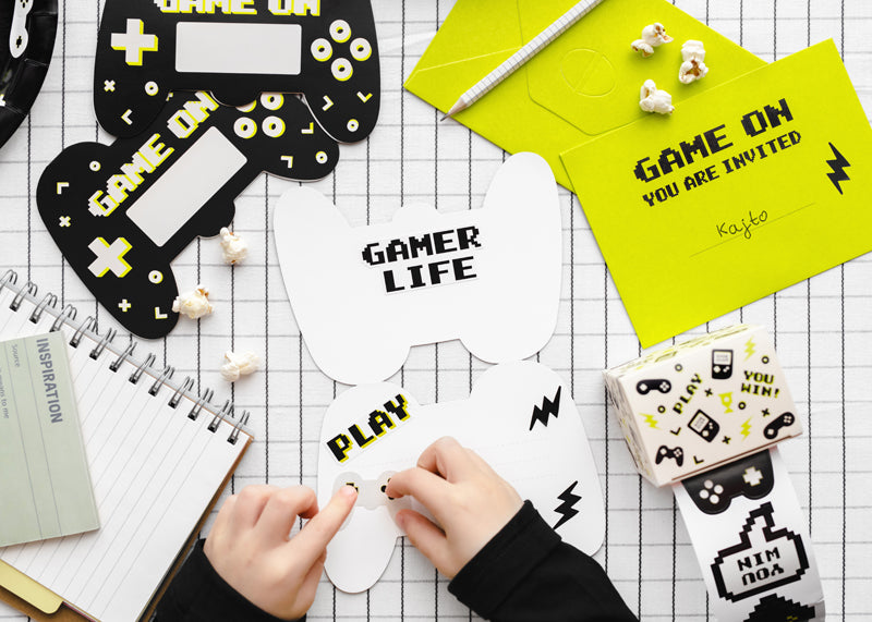 Invitasjonskort og konvolutter Gamepad, 6 stk 3