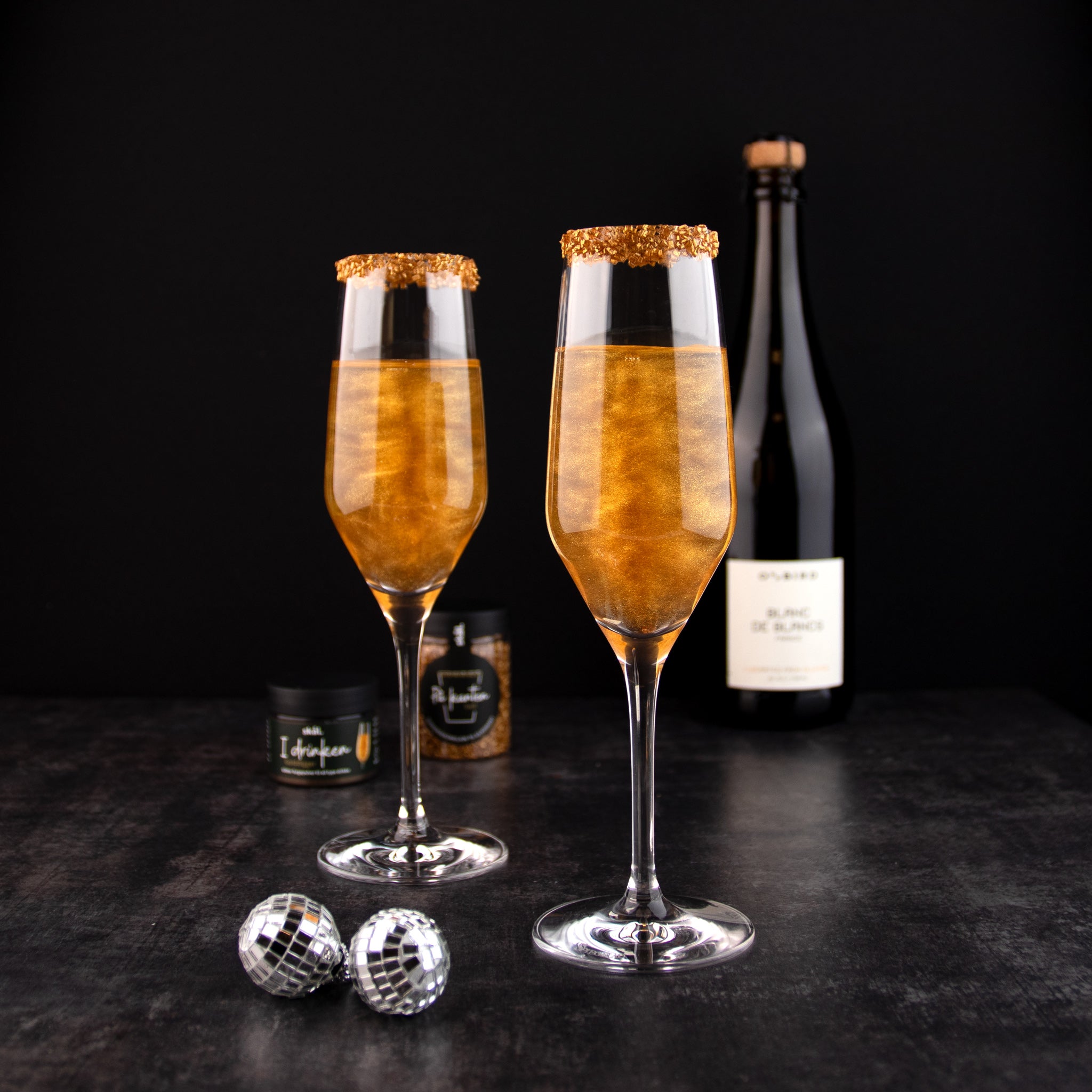 Glitterfarge til drikke