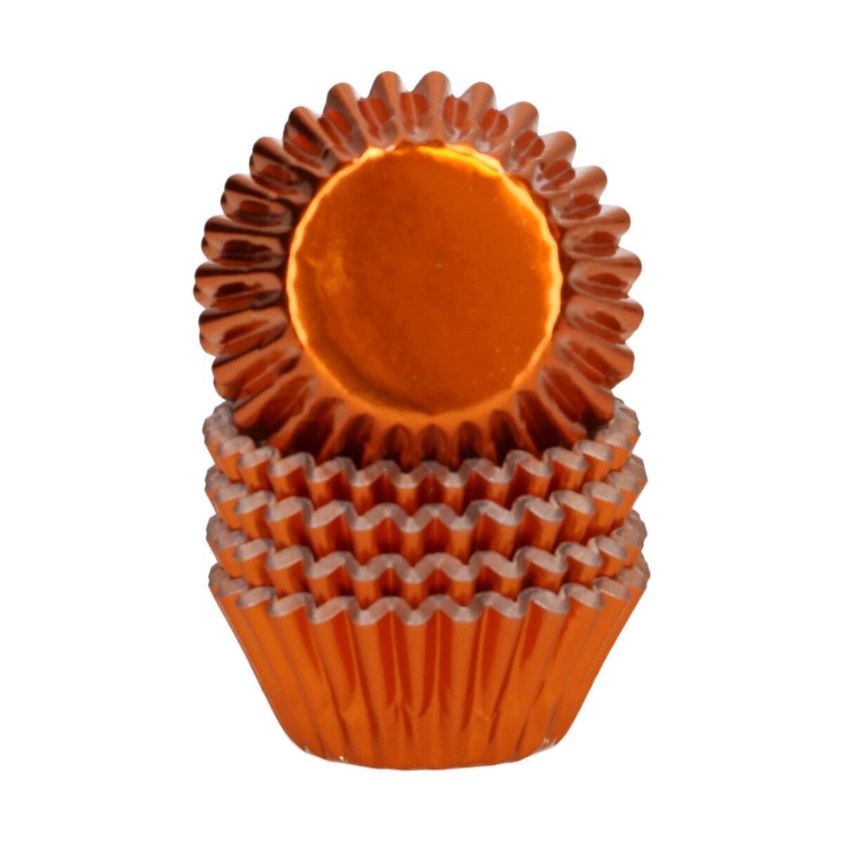 Wilton Mini Metallic Muffinsformer Orange 160 stk