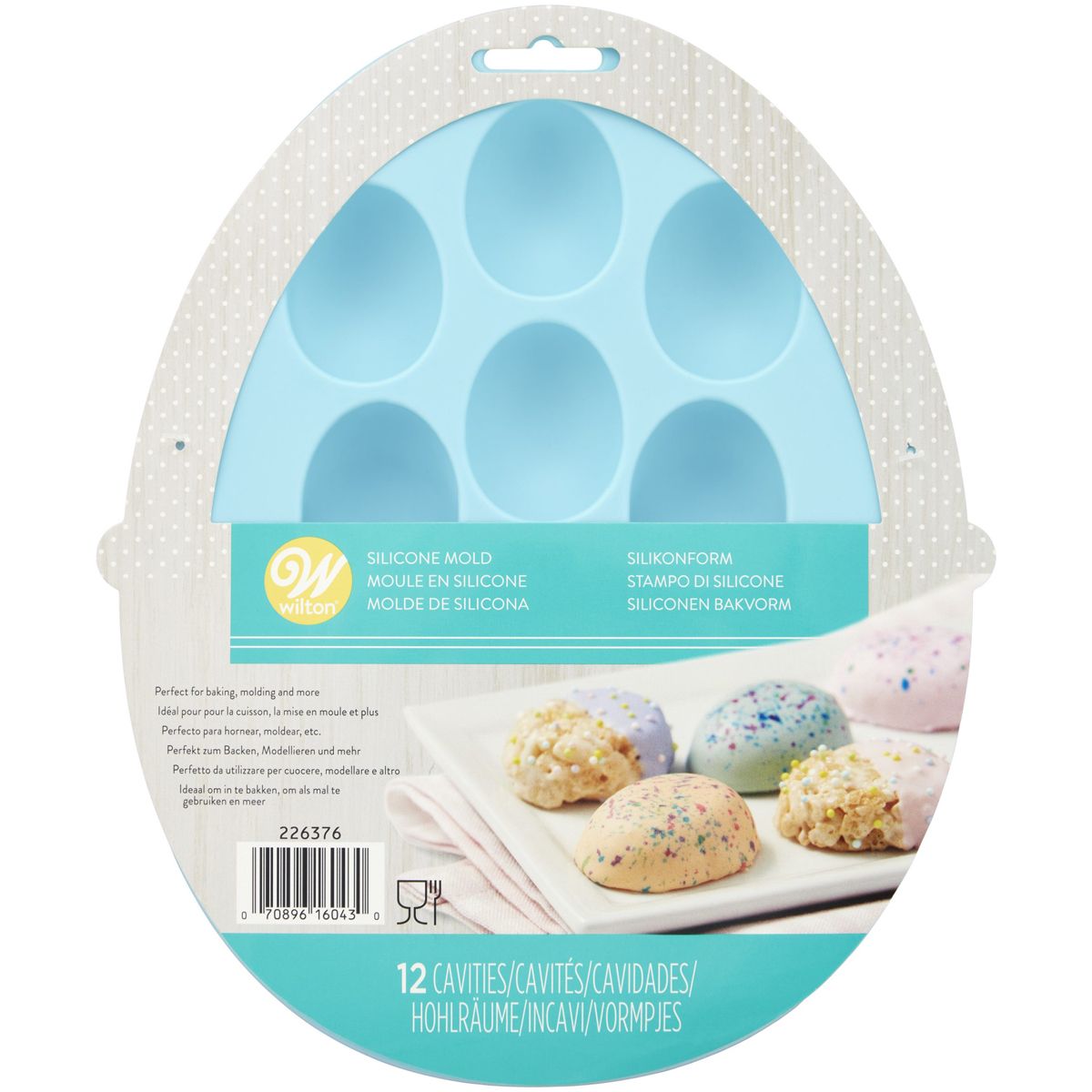Silikonform Mini, Egg, 12 hull