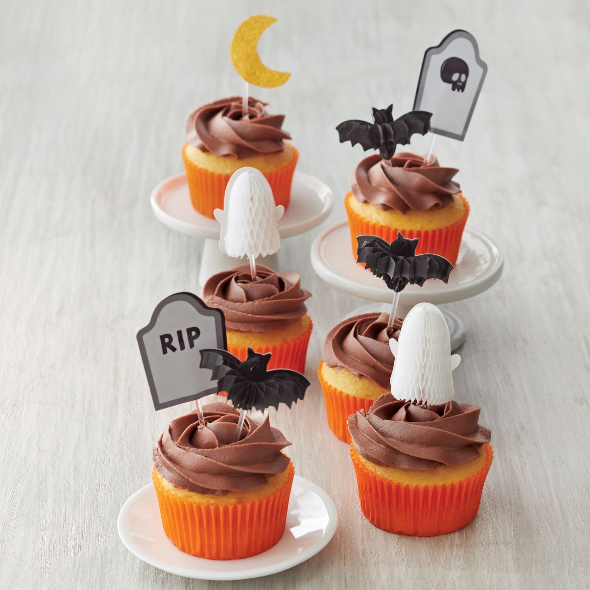 Kaketopper Halloween 3D, 8 stk 2