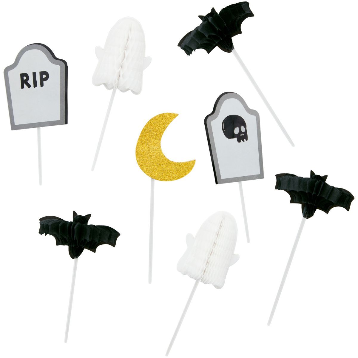 Kaketopper Halloween 3D, 8 stk 3