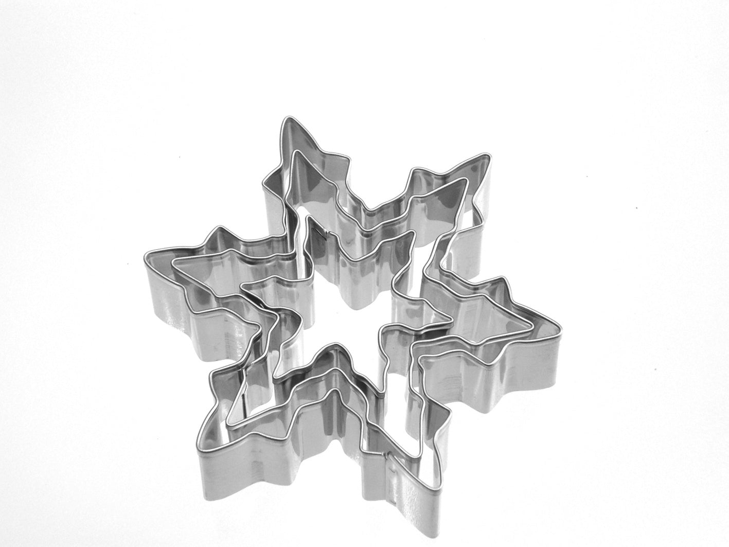 Utstikker Snøkrystall 3 stk 4,6-8 cm