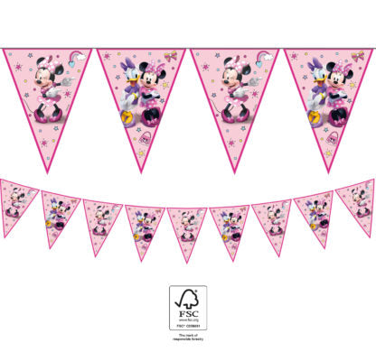 Flaggrekke Minnie Junior i papir, 9 flagg