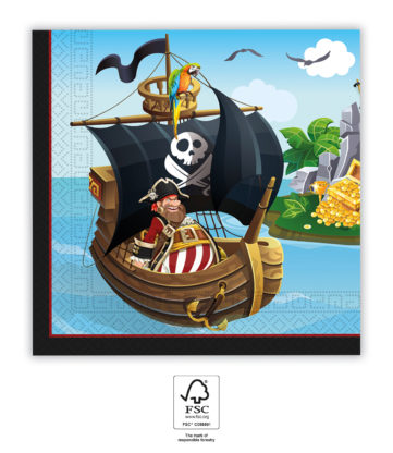 Papirservietter Island Pirates 20 stk, 33x33cm