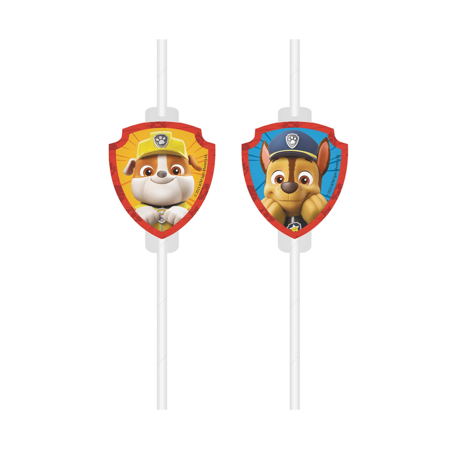 Sugerør Papir Paw Patrol Rescue Heroes 4stk