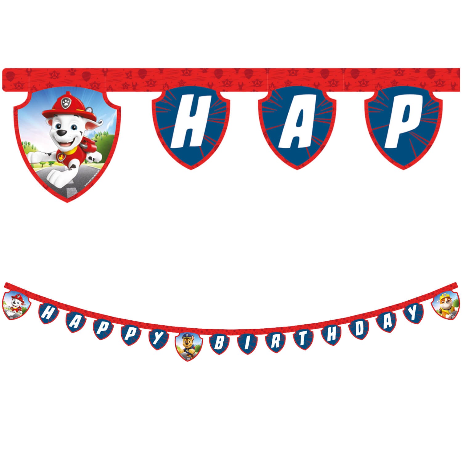 Banner Paw Patrol Rescue Heroes Happy Birthday