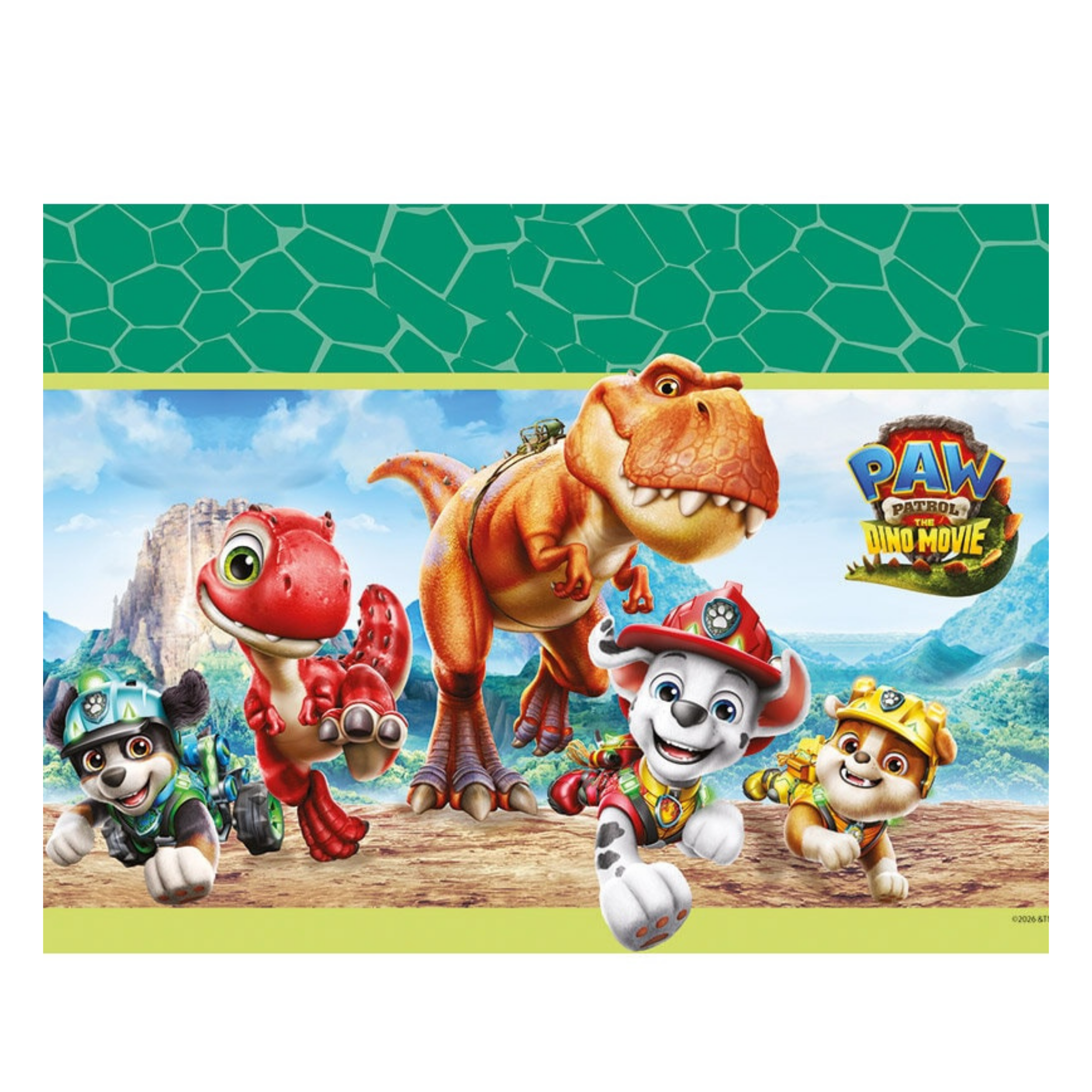 Plastduk Paw Patrol Dino 120x180cm