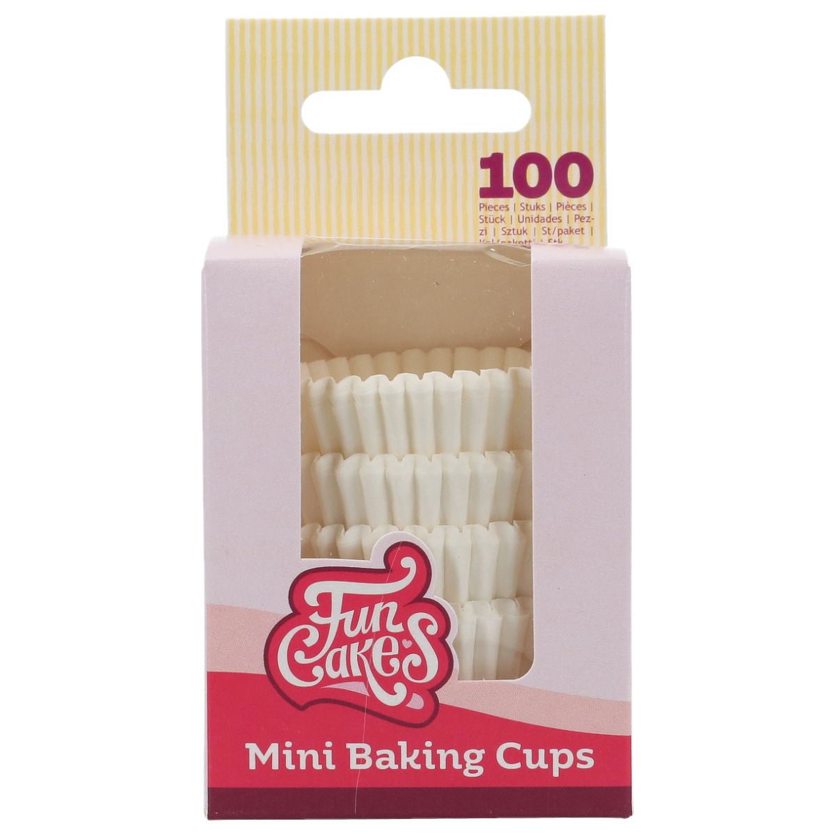 FunCakes Muffinsformer Mini Hvit 100 stk