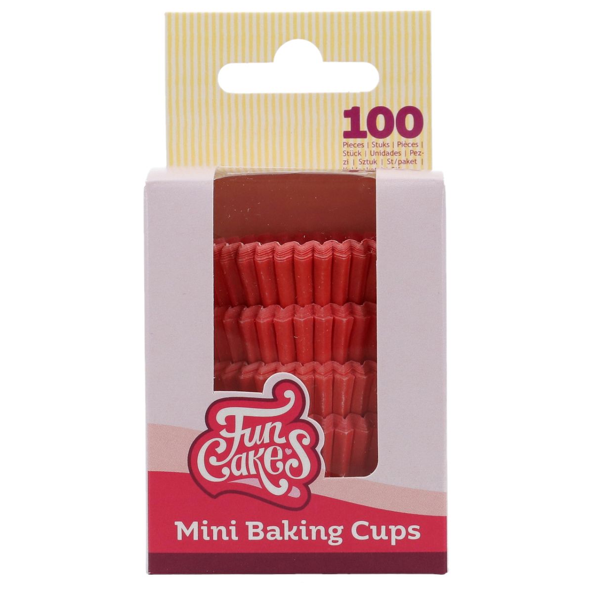 FunCakes Muffinsformer Mini Rød 100 stk