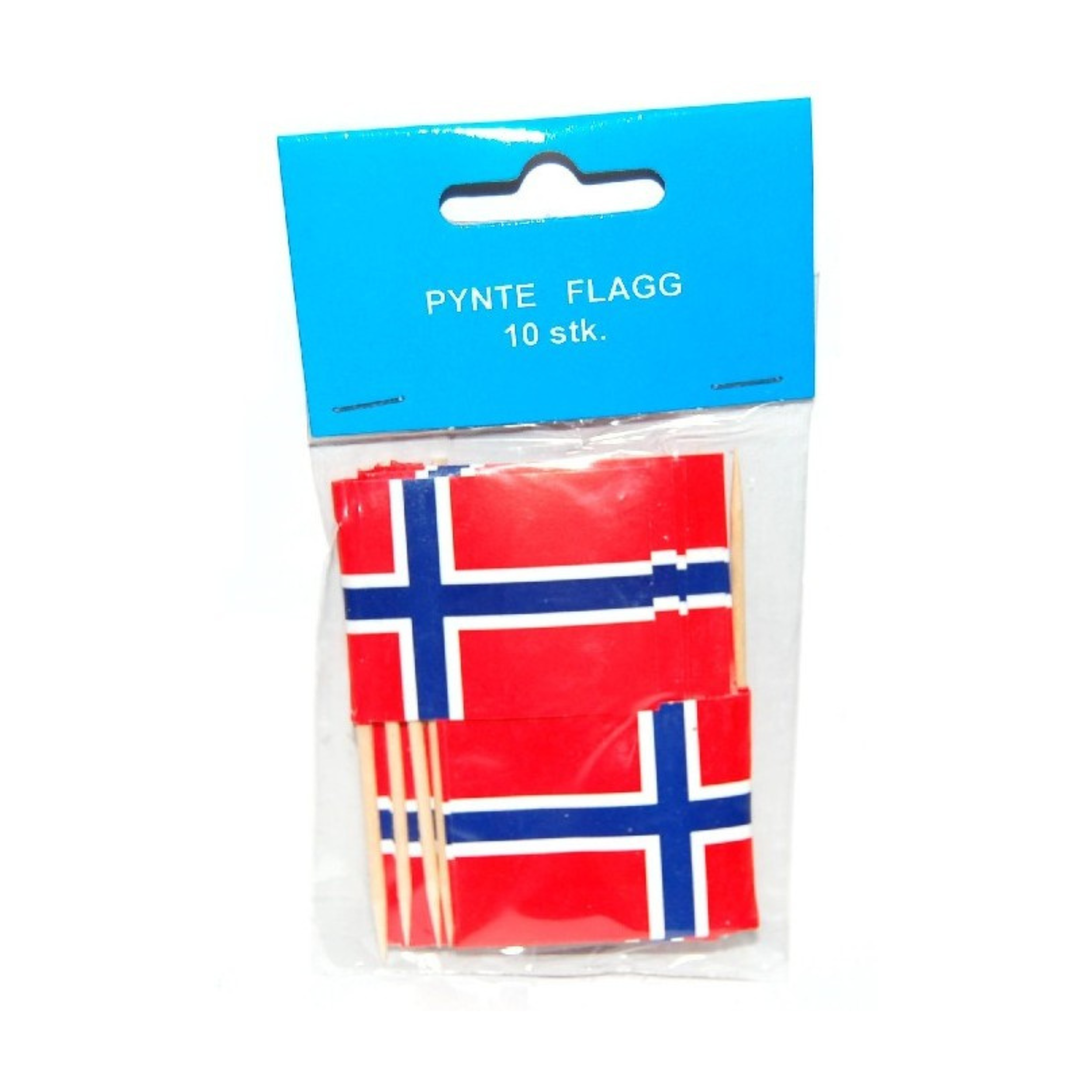 Flagg på trepinne pose 10 stk