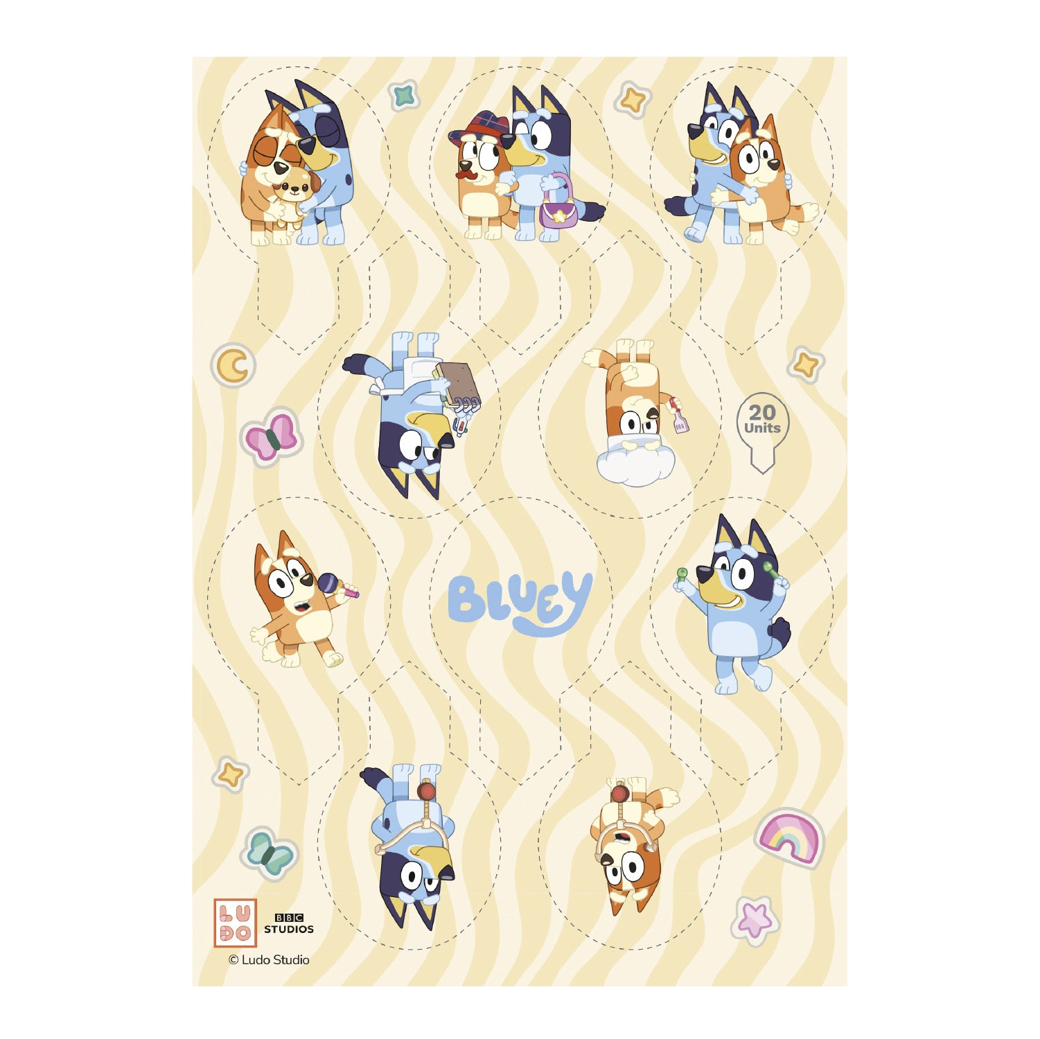 Kakebilde Cupcakes Bluey 20 stk