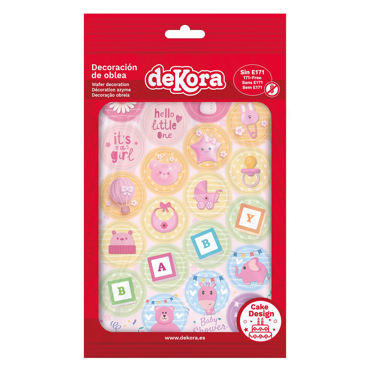 Kakebilder BabyGirl Wafer 3,4cm 3