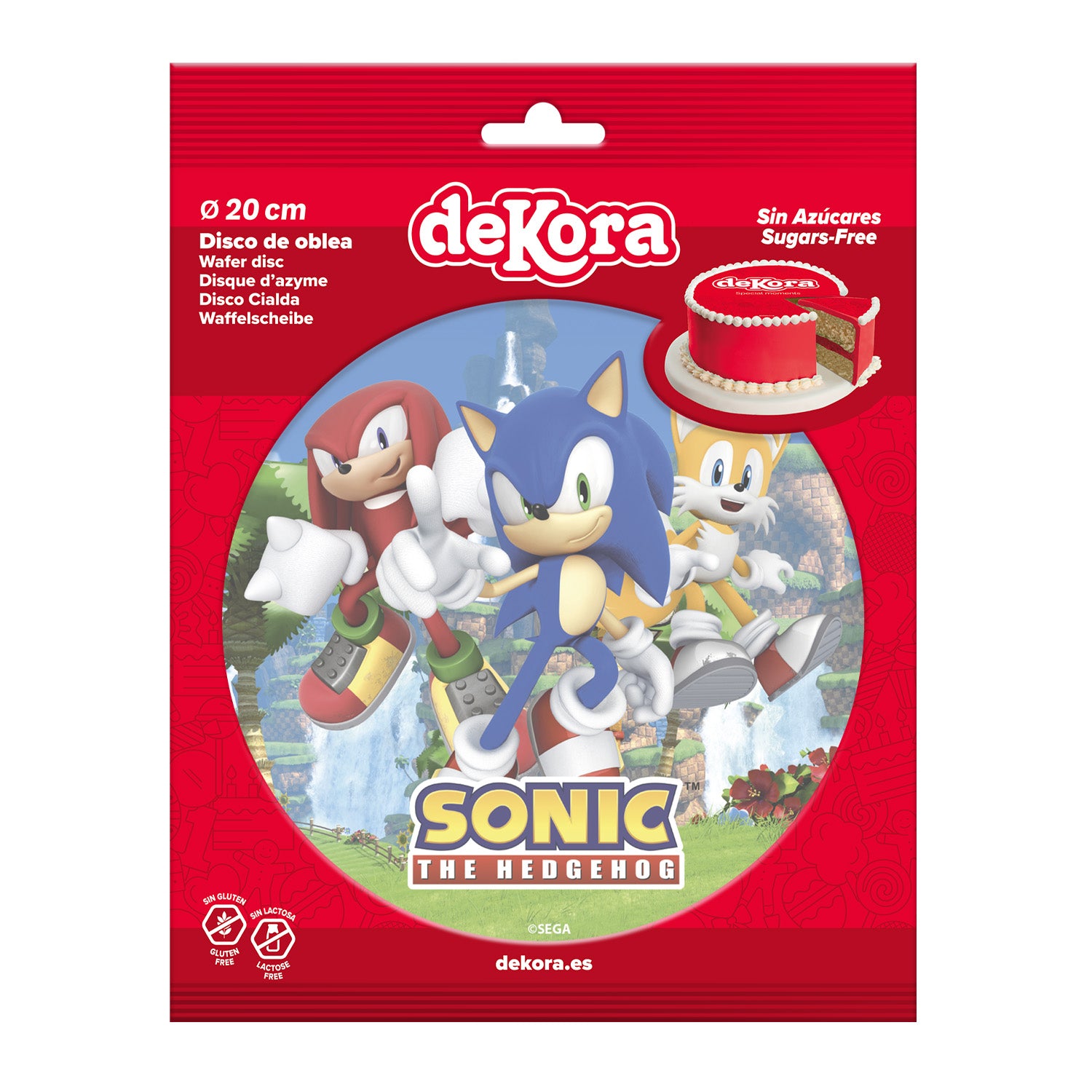 Kakebilde Wafer Sonic 20 cm