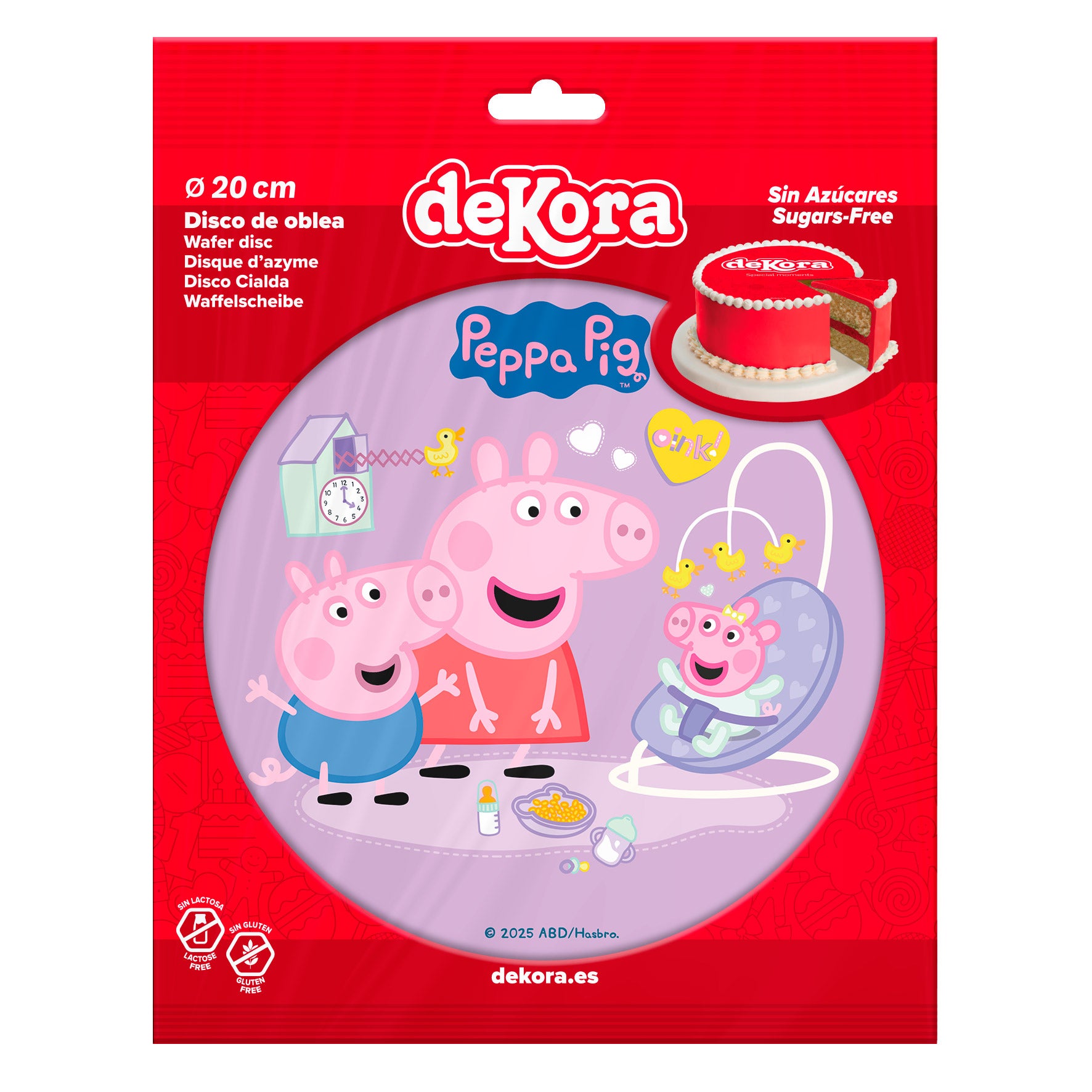 Kakebilde Peppa Gris Baby 20cm