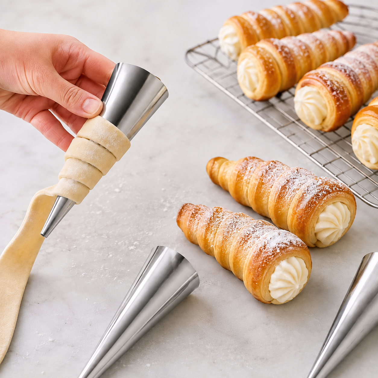 Bakeform kjegle 14x3,6cm 6stk