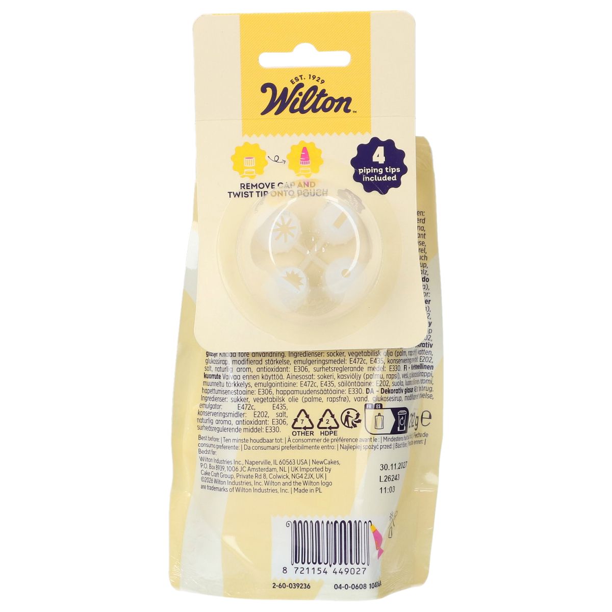 Wilton Pynteglasur Icing Hvit 212g