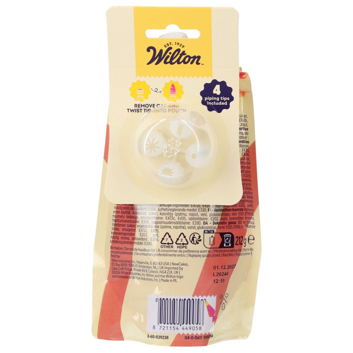 Wilton Pynteglasur Icing Rød 212g