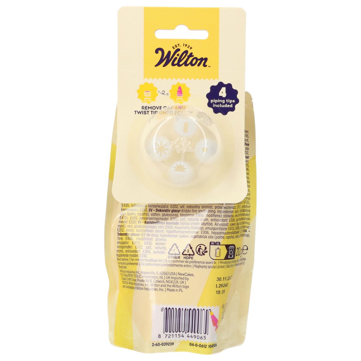 Wilton Pynteglasur Icing Gul 212g