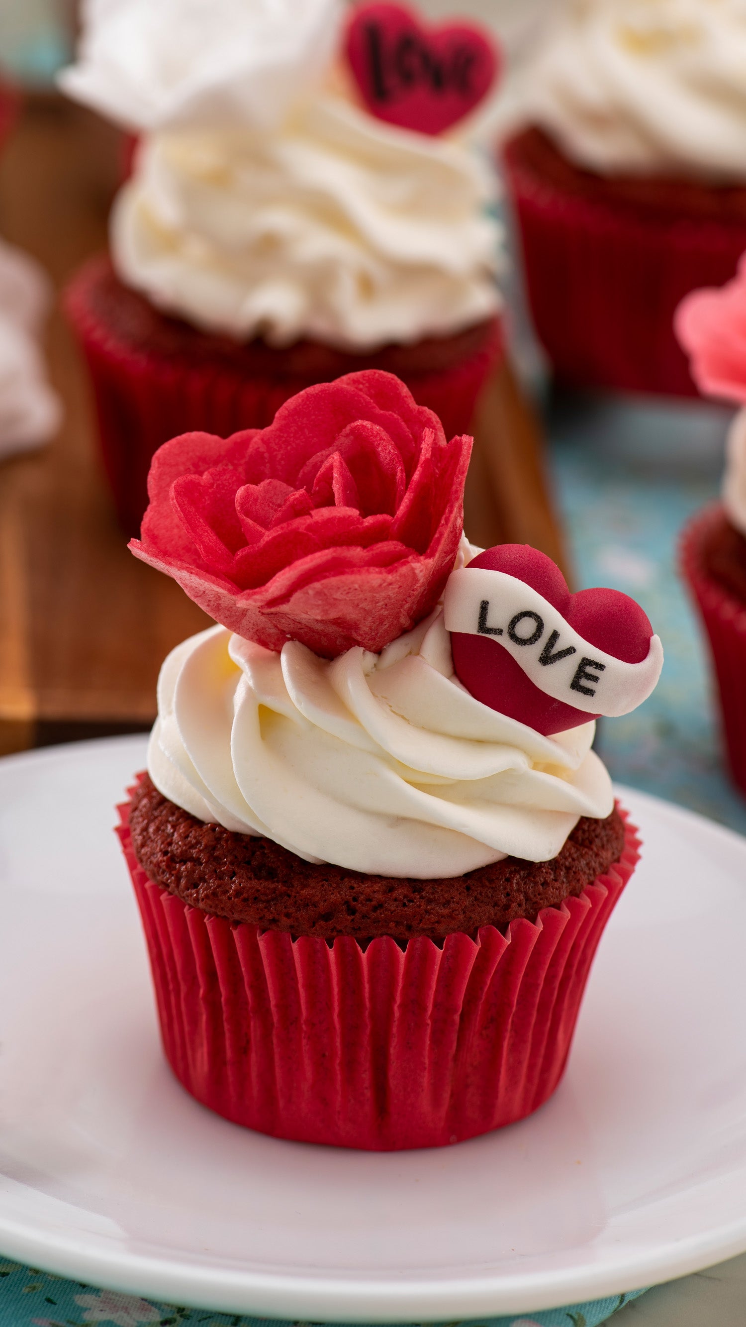 Kakepynt Spiselig Valentine Hjerter 48 stk