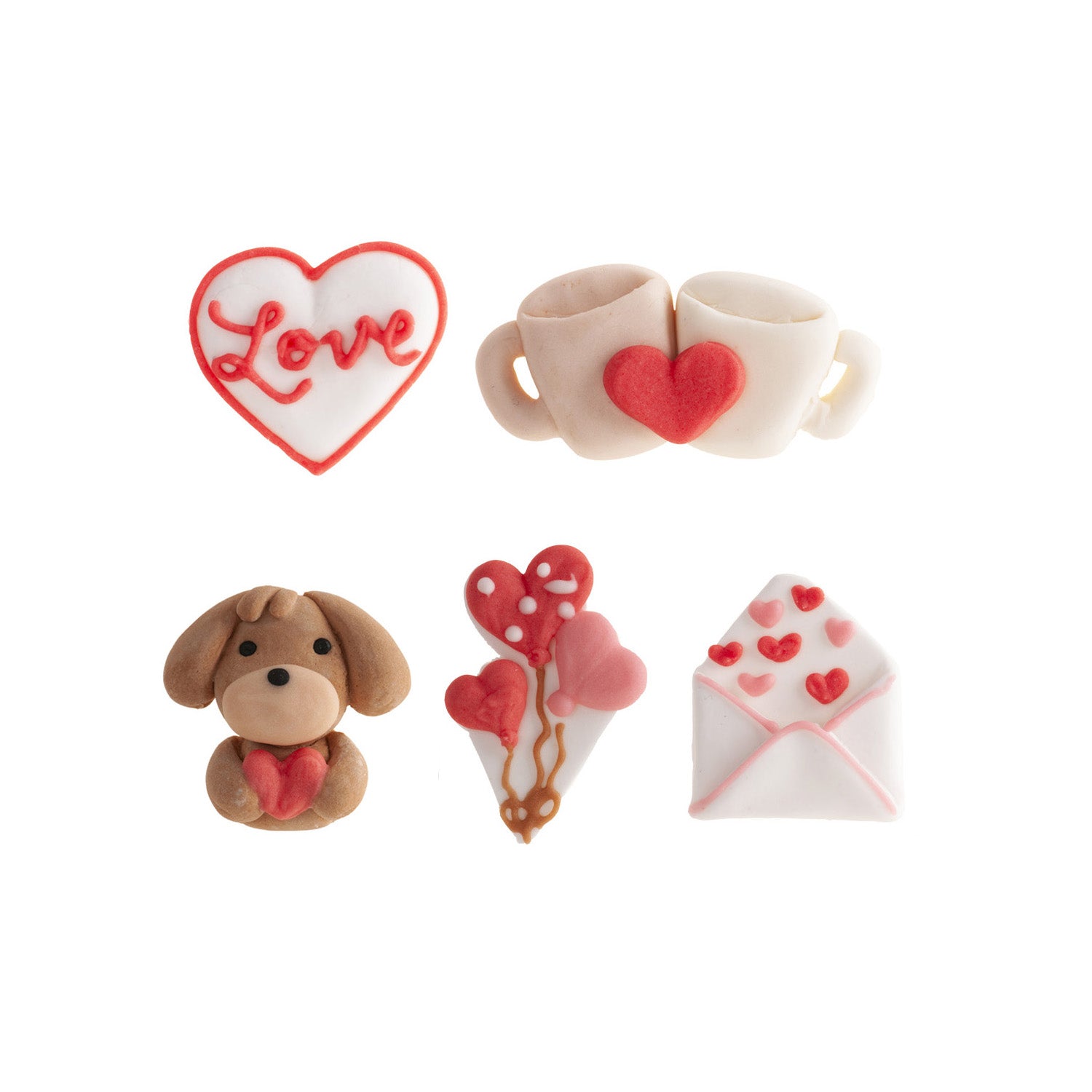 Kakepynt Spiselig Valentine Assortert 30stk