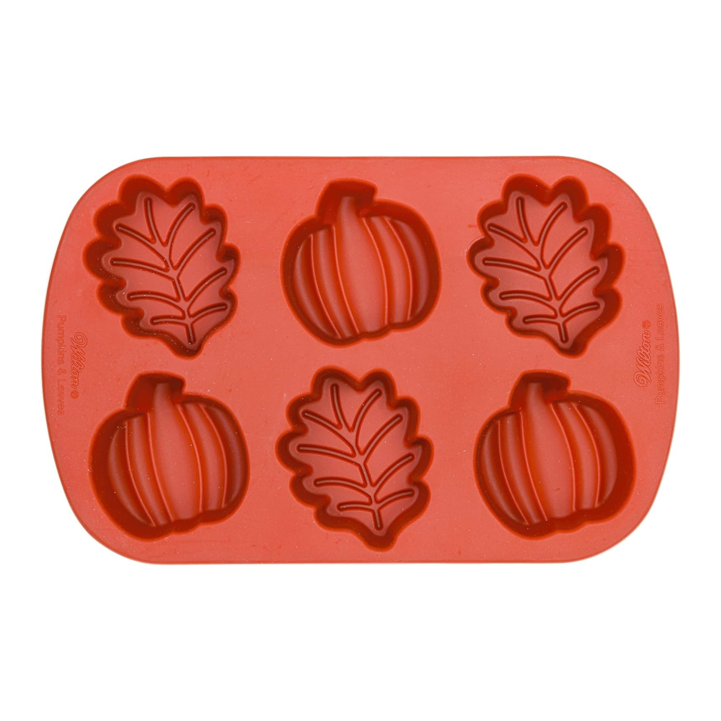 Silikonform Mini, Pumpkin/Leaf, 6 hull