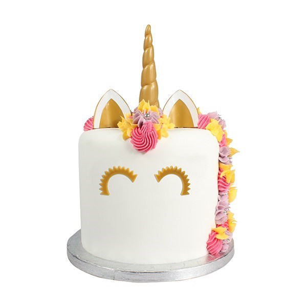 Dekorasjonssett Unicorn i plast, 5 deler. 11,5 cm 2