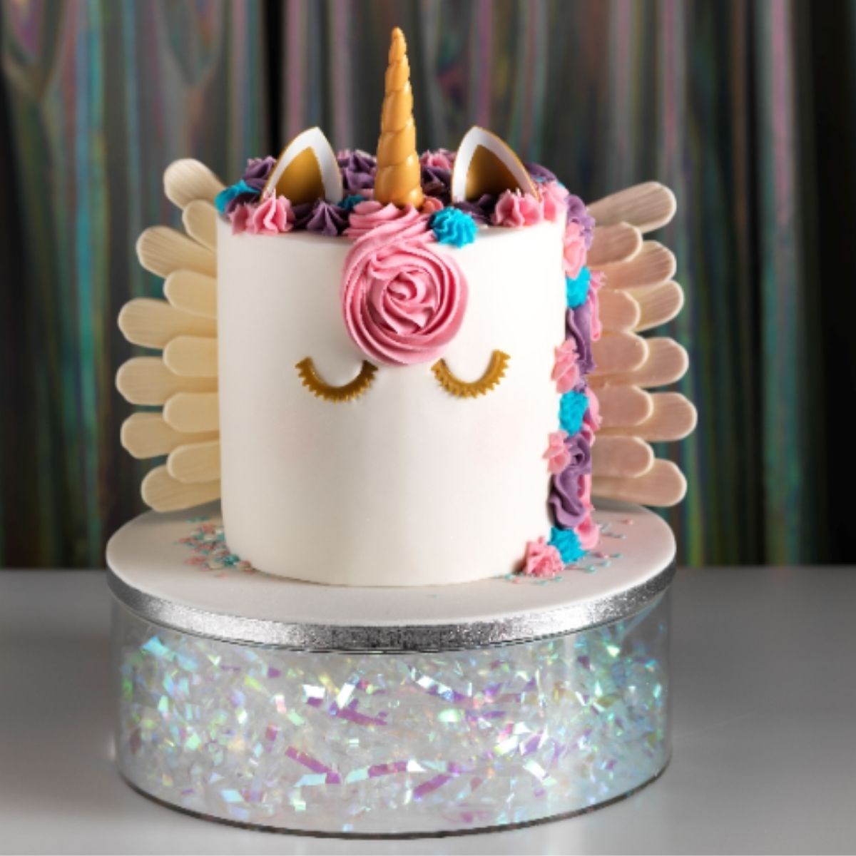 Dekorasjonssett Unicorn i plast, 5 deler. 11,5 cm 3
