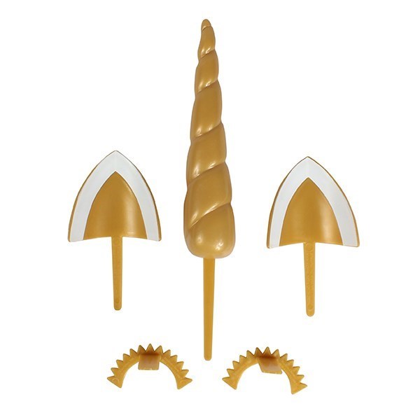 Dekorasjonssett Unicorn i plast, 5 deler. 11,5 cm