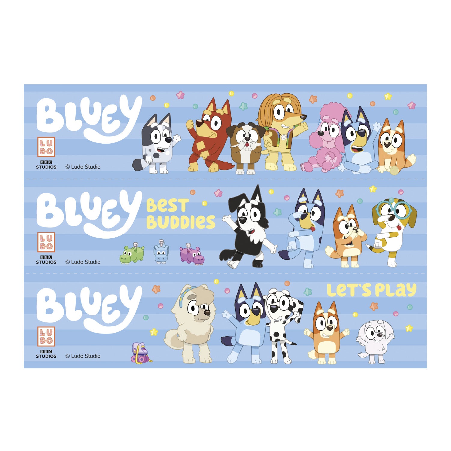 Kakebilde Bluey og Bingo Ribbons 14,8X21CM